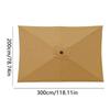 2x3m Rectangular Patio Umbrella Cloth Replacement Canopy Summer UV Protection Cantilever Parasol Top For Outdoor Deck Backyard