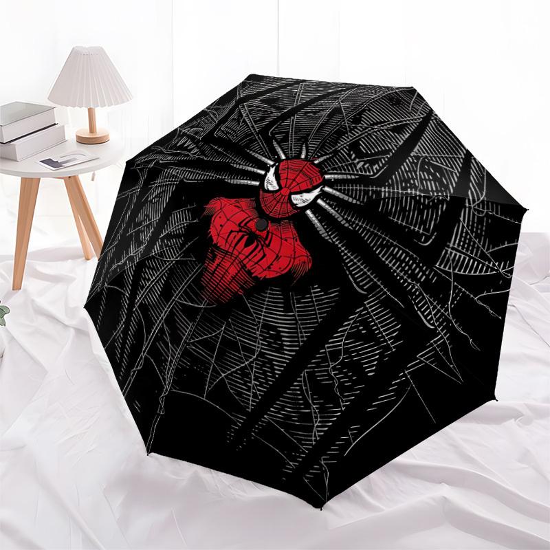 1pc Spider-Man Automatic Folding Umbrella, 8 Ribs for All-Season Use 026