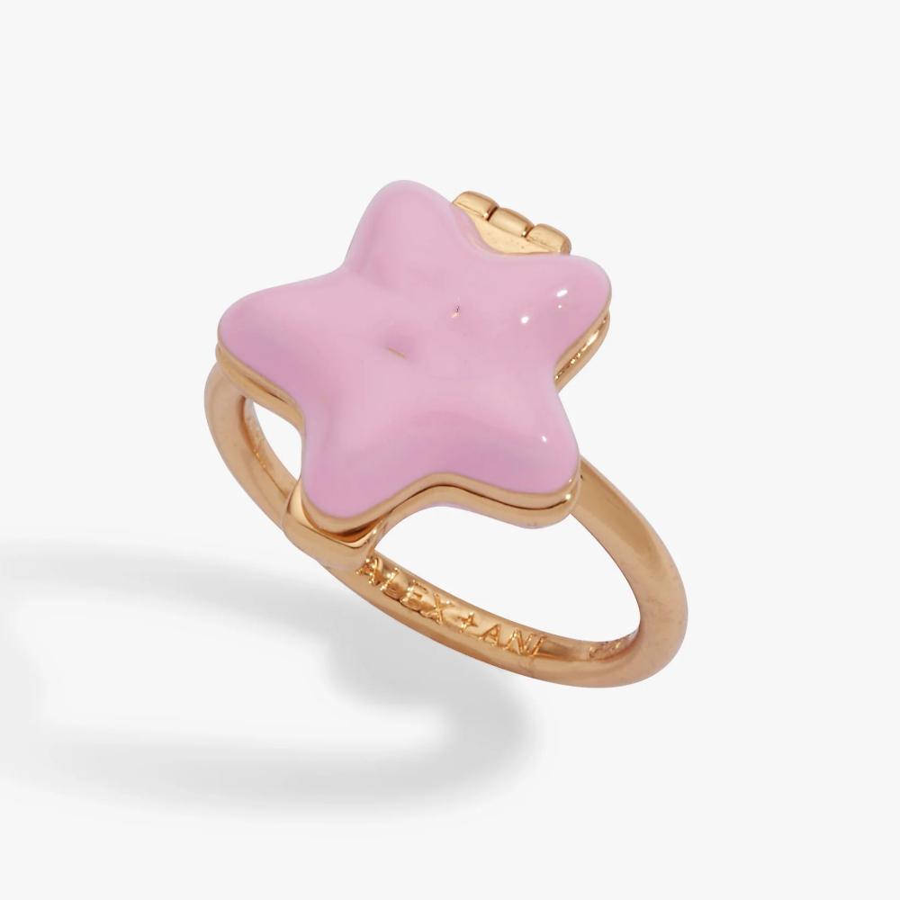 Fashionable and Trendy New Cute and Niche Design Five Pointed Star Love Pink Opening and Closing Box Necklace for Woman