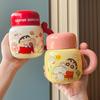 Crayon Xiaoxin Ceramic Mug with Lid, High-value Drinking Cup, Birthday Gift for Girls, Girlfriend Gift Box.