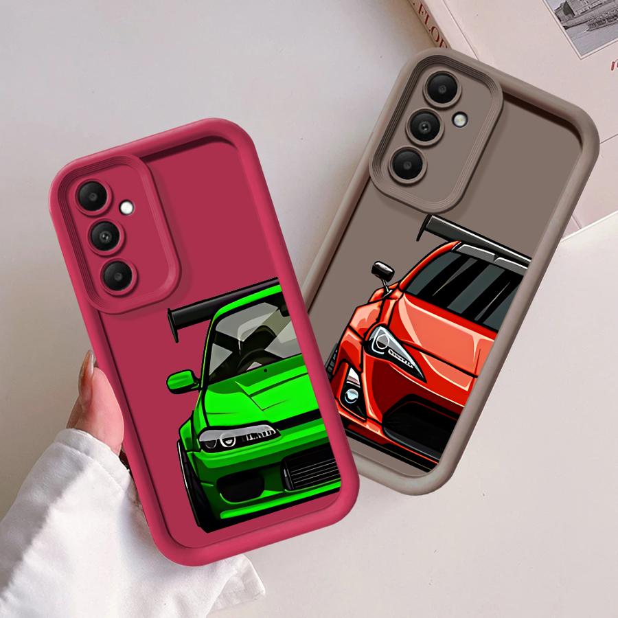 Case for Samsung Galaxy A23 A32 A34 A73 A52 A22 A24 A25 A26 A54 A21s A53 A31 Soft Cover Japan JDM Sports Cars