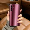 Burgundy White Stripe Black Soft Silicone Phone Case for Samsung Galaxy A73, A71, A72, A70, A53, A52, A51