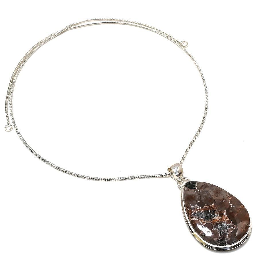 

Подвеска ручной работы из яшмы с призрачным глазом в этническом стиле, 2,17 дюйма, SR-9415