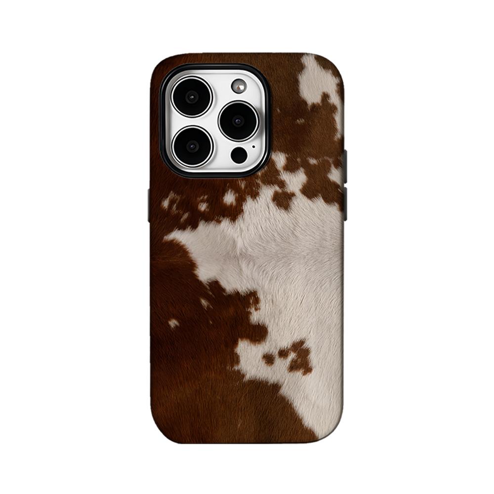 TERRA Brown Fur Phone Case for IPhone 16 15 14 13 12 11 X XS XR XSMAX 7 8 Pro Max Plus Double-layer Back Cover