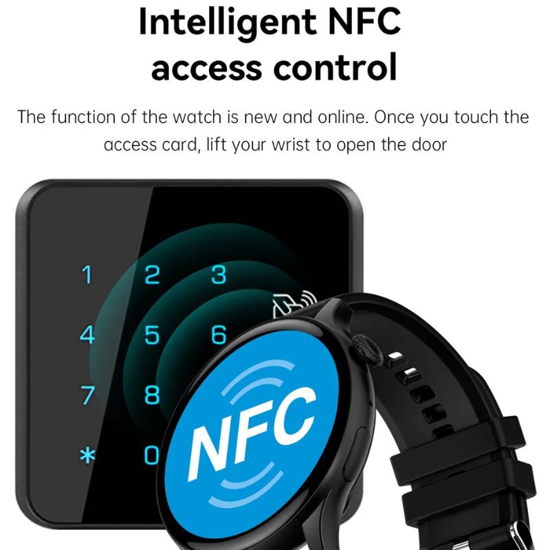 2025 New NFC GPS Smart Watch Women AMOLED Always On Display BT Call Heart Rate Blood Pressure Fitness Track Smartwatch 66*466 HD Screen