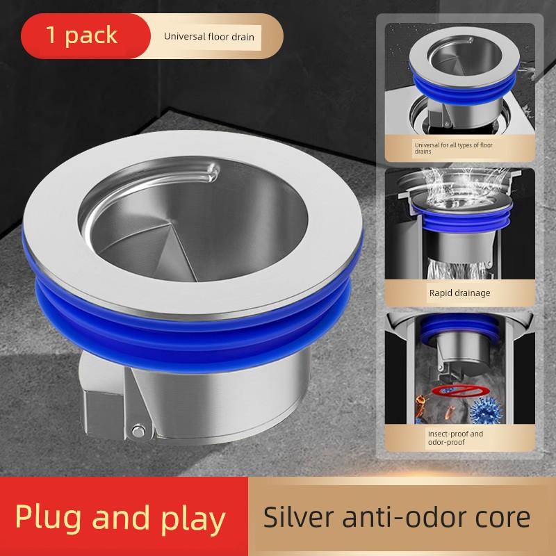 Floor Drain Deodorizer for Bathroom, Universal Anti-Odor Device for Sewer, Anti-Backflow, Extended Magnetic Suspension Core, Insect-Proof
