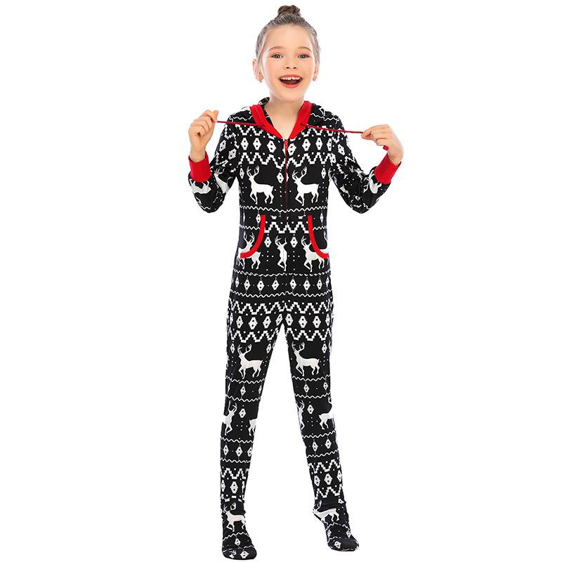 Wiosenno-letnia piżama rodzinna: Nowa jednoczęściowa odzież domowa na święta