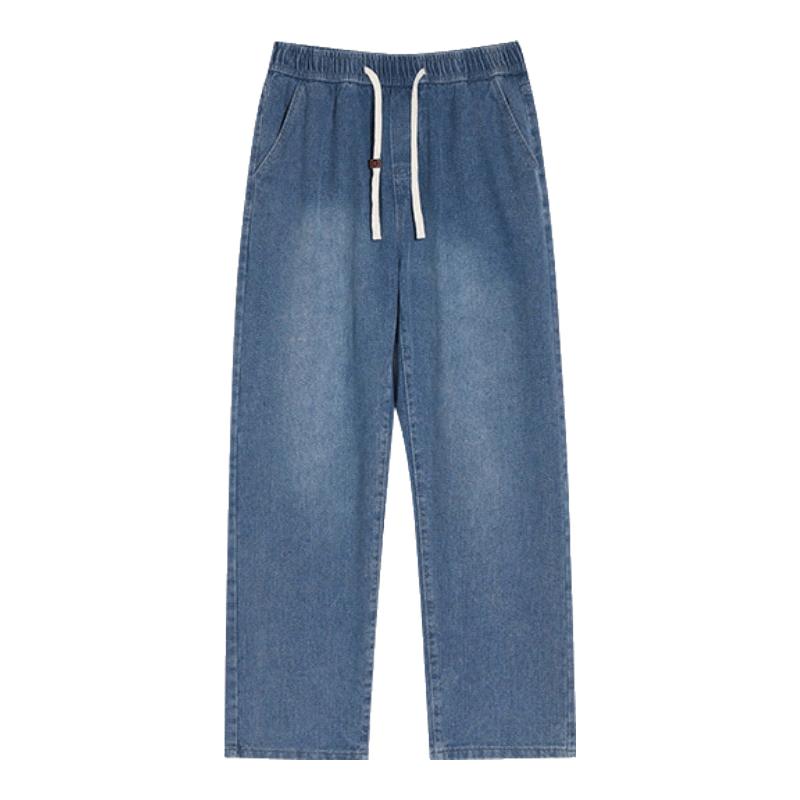 ZunZhe Men's Lightweight Retro Straight-Leg Jeans