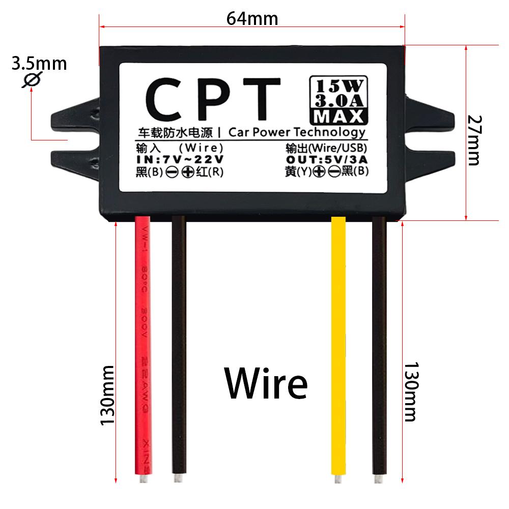12V to 5V 3A 15W DC-DC Step Down Buck Converter Power Supply Module for Car Male Female USB Adapter Mini USB Micro USB Adapter