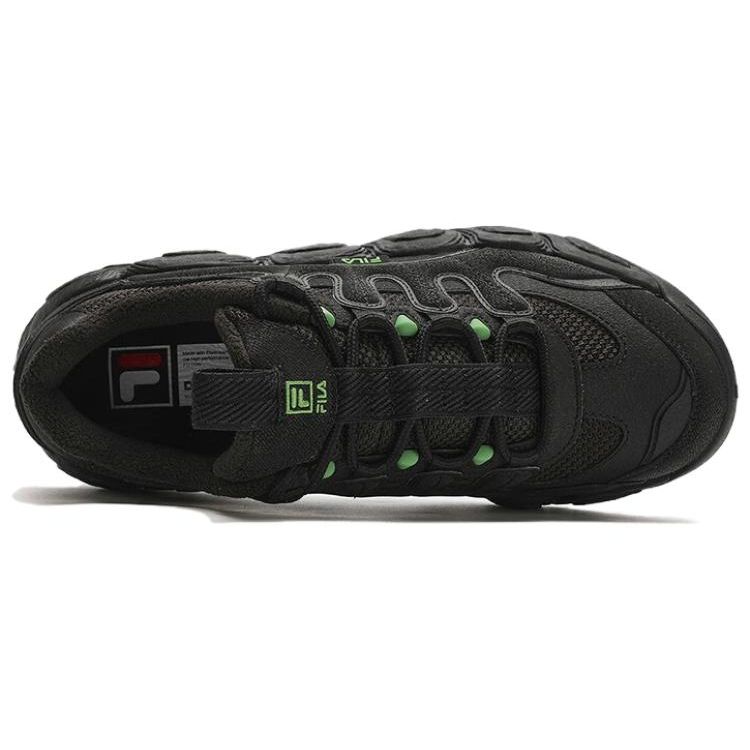 Fila Croissant Fabric Synthetic Leather TPU Comfortable Versatile Low-Top Dad Shoes Men Sneaker Black F12M342123FIB