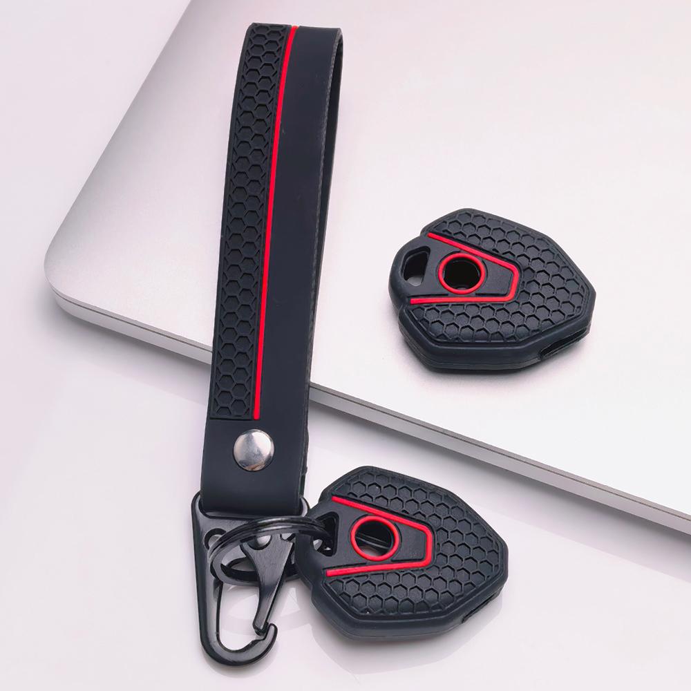 Silicone Motorcycle Key Cover for CFMOTO 450MT Mt450 700CLX 800MT 650MT 250SR 300SR 400SR 450SR 650SR with Keychain Motorcycle Remote Key Protector