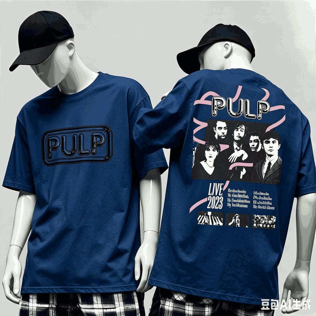 Pulp Band For Fan Gift Tshirt Unisex Unisex Harajuku Oversized Unisex Short Sleeve Streetwear High Quality Couples Classic Soft Tee