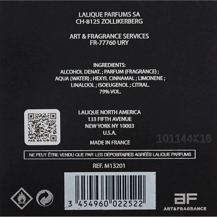 Eau de Toilette - LALIQUE - Encre Noire - 100 ml - Nr.113 - Für Ihn