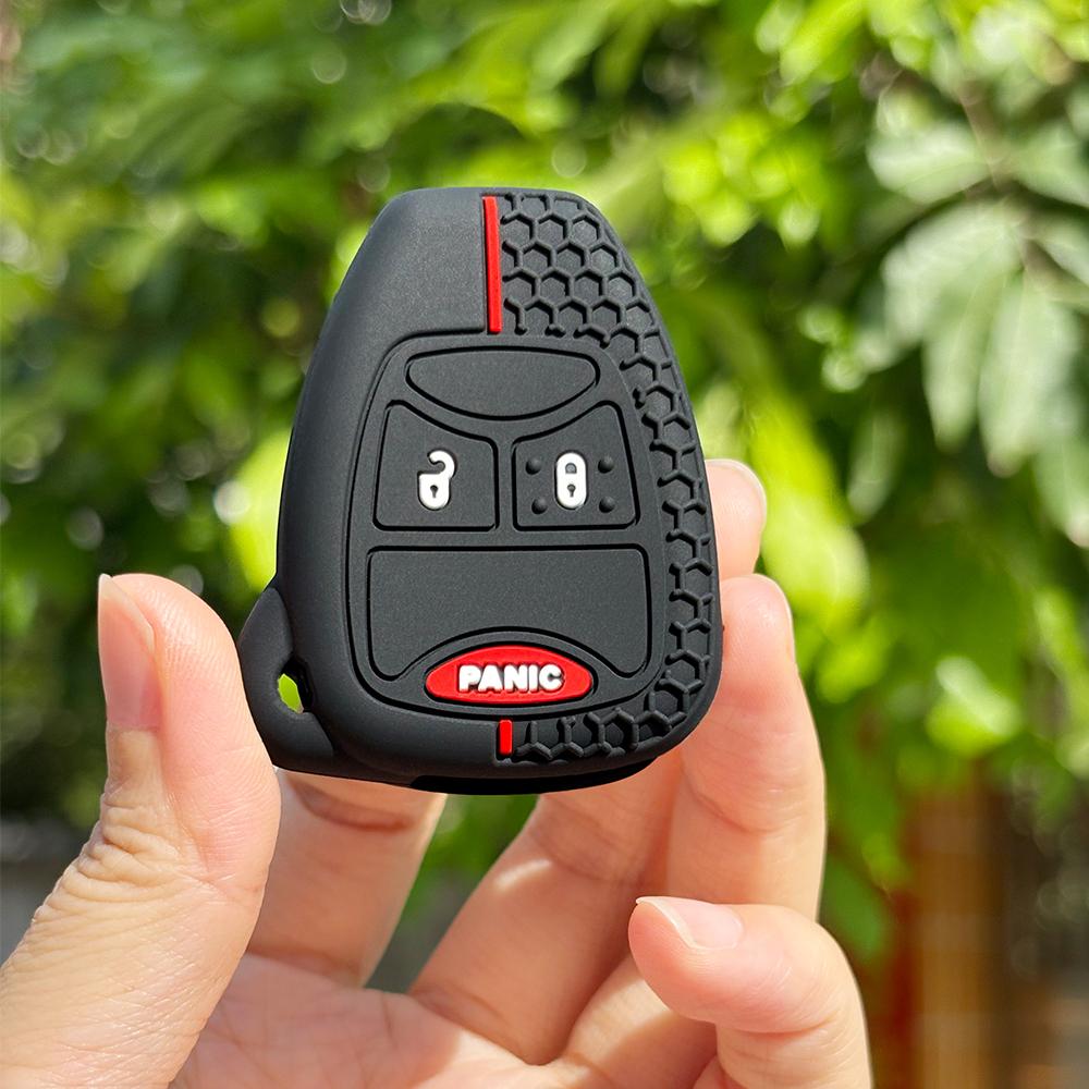 

Car Key Caps Case Cover With Keychain Holder For Jeep Grand Cherokee Patriot Compass For Dodge Avenger Caliber For Chrysler 300c