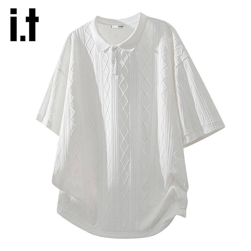 Men s Breathable Ice Silk Textured Polo Shirt 38