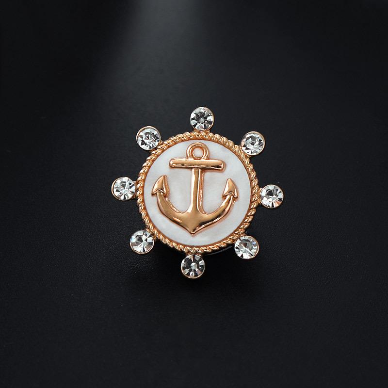 New rudder chest sailing needle Japanese smooth sailing badge clothes neckline suit accessories embellishment accessories