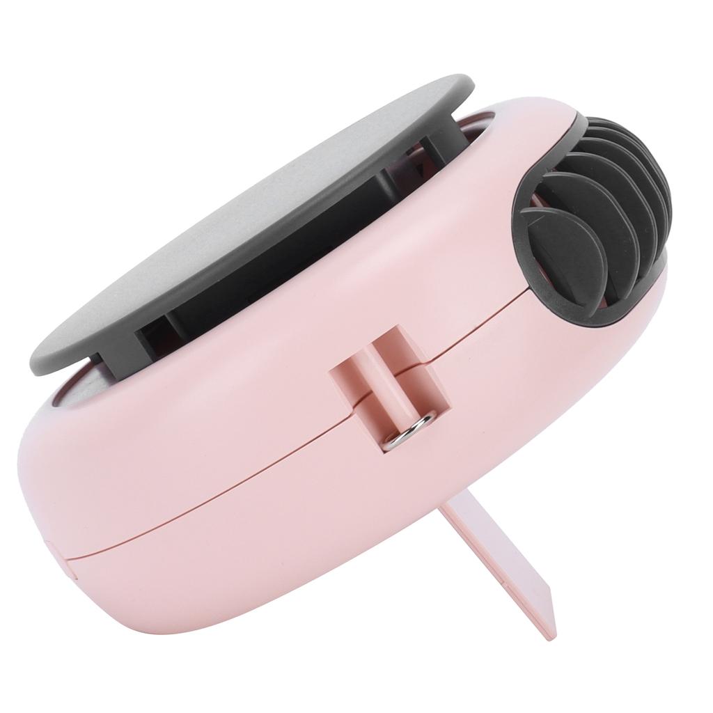 Small Round Neck Fan with Pattern Portable USB Charging Fan Desktop Fan for Dormitory Home