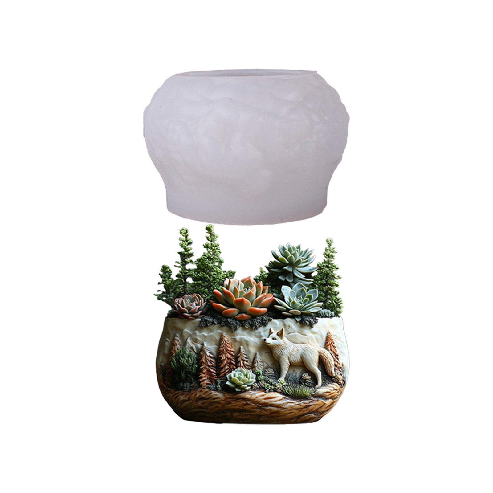 

Reusable Silicone Wolf Mold Silicone Texture for Handmade Resin Art Crafting Decorative Planters Unique Gift Ideas 1