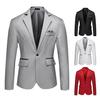 Blazer Casual da Uomo alla Moda con un Bottone e Risvolto, Manica Lunga, Tasca Decorativa, Giacca Completo, Abbigliamento da Lavoro
