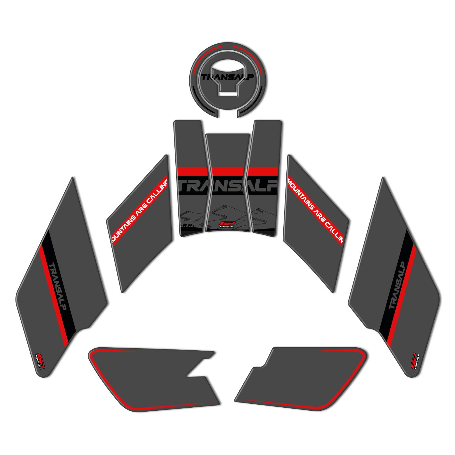 

Совместимая накладка бака GP Composite Honda XL750L Transalp 2023-2024, серая