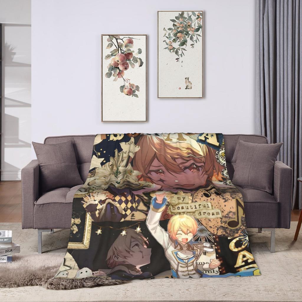 Tsukasa Tenma Warme Decke Camping Plüsch Bettwäsche Überwürfe Street Trend Schlafzimmer Flanell Tagesdecke Sofa Bettbezug