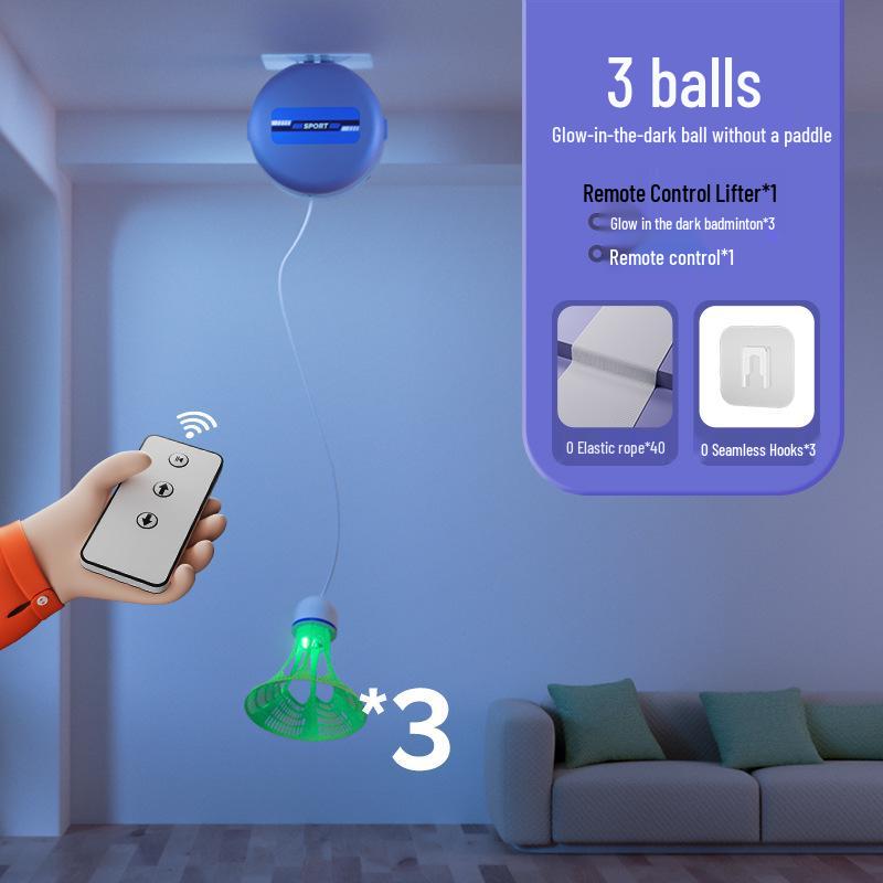 Solo Badminton Trainer: Self-Return Rebound Device with Suction Cup for Spin Practice