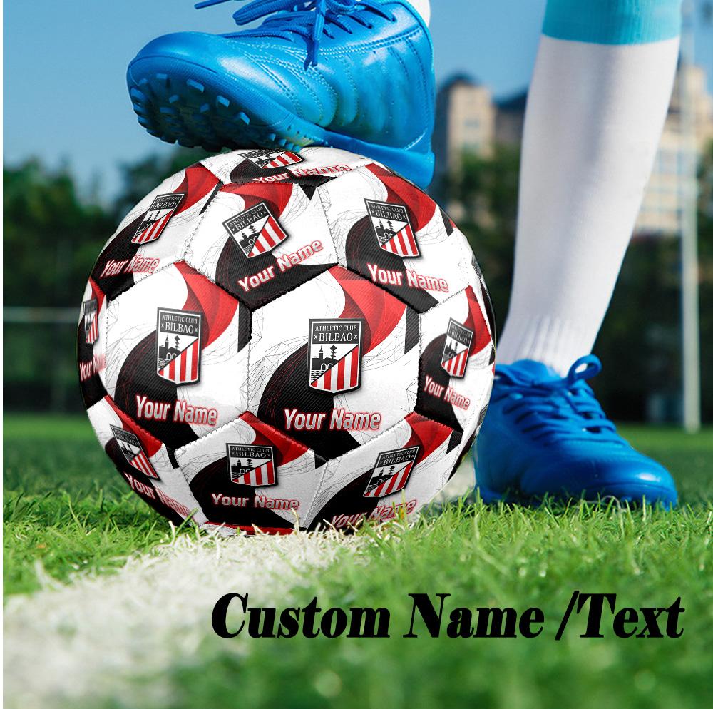 Size 5 Football Custom Name Text, Outdoor Training Soccer BallAthletic Bilbao Football