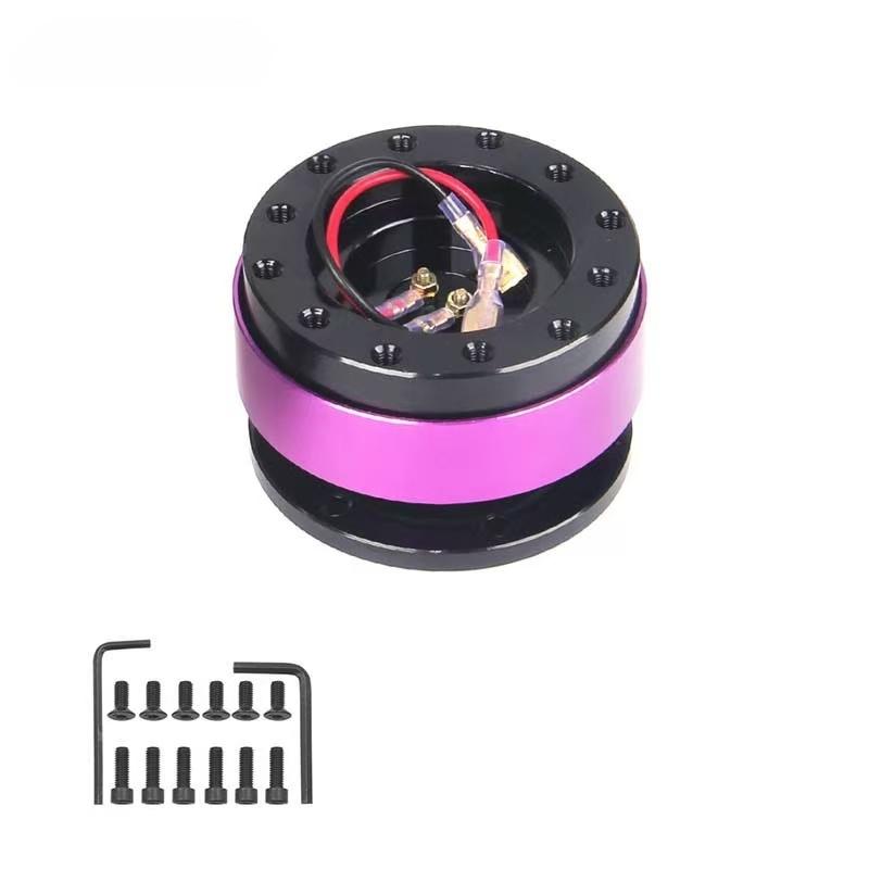 Car Modification Quick Release Steering Wheel Hub Adapter 6 Hole Snap Off Boss Kit Aluminium