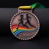 Running Runner Gold Medals Trophy Award With Neck Ribbons Express Medal Various Souvenir School Sports Prize Gift Custom Made