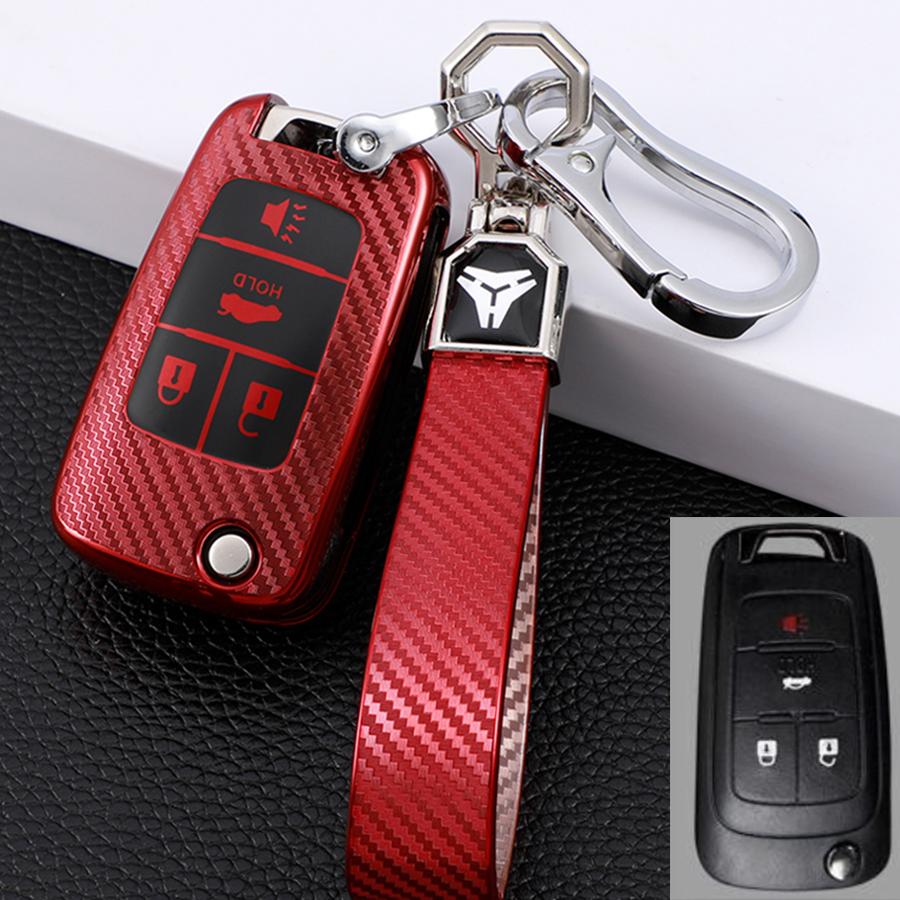 Car Flip Key Fob Case Key Cover For Chevrolet Equinox Volt Cruze Impala Camaro Garna Yakista Aveo Impala Gmc Terrain Keychain