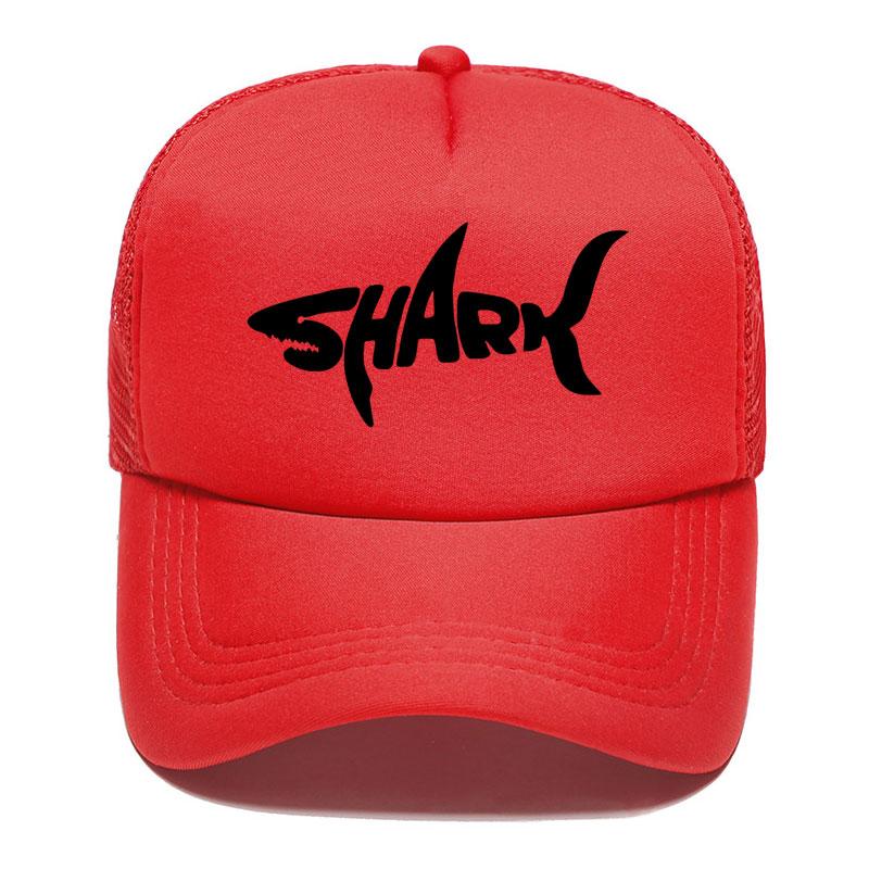 New Shark Print Baseball Cap Funny Casual Unisex Women Parentchild Hats Mesh Visor Outdoor Sun Hat Adjustable Caps