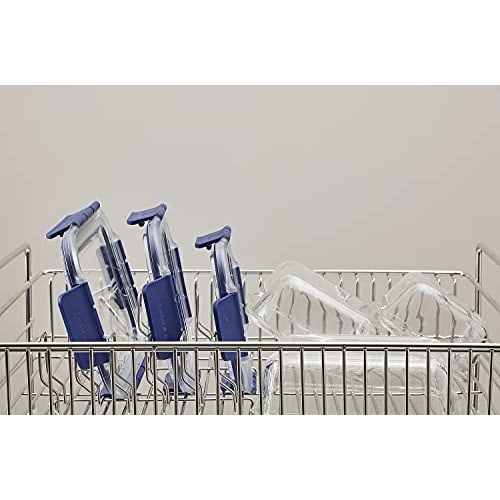 Bestco LBG455, 2.0L Rectangular Heat-Resistant Glass Storage Container with Lid, Lock & Lock, Top Class