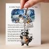 Novelty Trash Panda Keychain with Poem Set Unique Survival Gift for Adult Fans of Raccoon Figurines and Collectibles