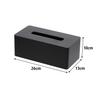 Yamazaki 3902 Dickes Taschentuchetui, Schwarz, ca.. Tower Feuchtigkeitstuch, B26 x T13 x H10 cm