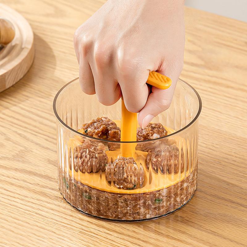 Translucent Meatball Maker Manual Meatball Maker 5 Balls Meatball Maker Tool ?Kitchen Meatball Mold Kitchen Extruded Meatball