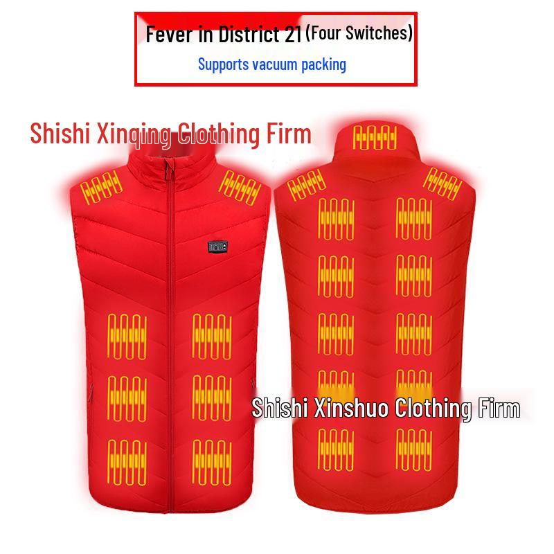 Men's Dual Control USB Heated Vest - 11 Zone, 3 Temperature Settings for Winter