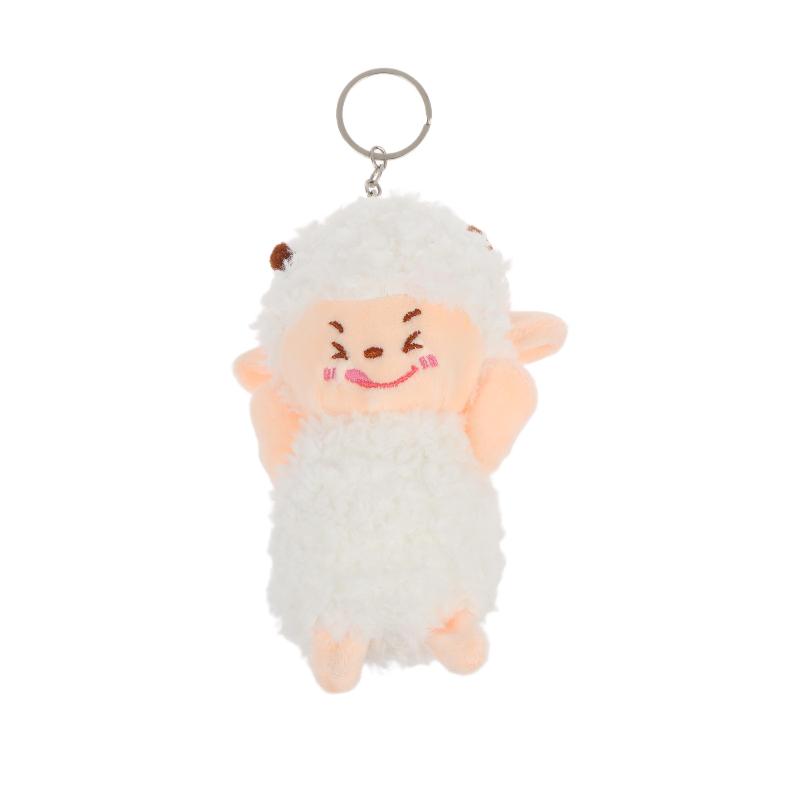 Cute Lamb Stuffed Keyring Soft Plush Sheep Doll Portable Backpack Pendant 2027 New Year Birthday Present