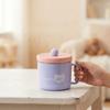 Kawaii 330ml 316 Stainless Steel Coffee Mug with Lid Anti-scald Cute Tea Cups for Kids Women Portable Drinkware Dishwasher Safe