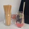 100pcs Natural Wheat Straws Thin Drinking Straws Biodegradable Disposable Eco-Friendly Compostable Coffee Juice Cocktail Party