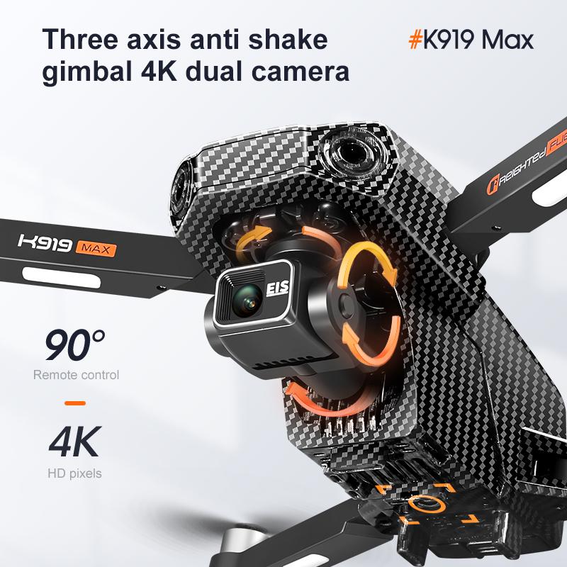 k919 Max GPS Drone 4K Profesional HD Camera 3-axis gimbal Aerial Photography Brushless Obstacle Avoidance Screen FPV Drone 5KM