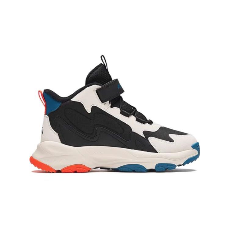 Anta Kids Casual Versatile Non-Slip Wear-Resistant Shoes Kids Shoes Black Blue A312346922-2
