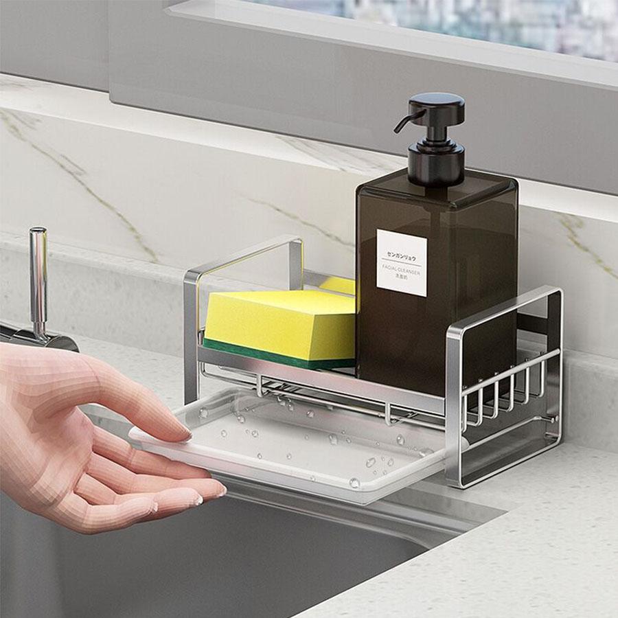 Küchenspültuch-Abtropfgestell, Gemüsebecken, sauberes Dekorationsgestell, Wasserhahn-Tuchablage, hängender Korb ohne Bohren