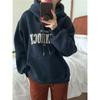 Fleece Hooded Sweater Women's New Loose Letter Printing Korean Version Fashion Student Coat Tide