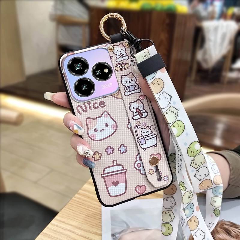 Cute Anti-dust Phone Case For ZTE Blade V60 Design/Axon 60 Lite Soft case Fashion Design Protective Waterproof Lanyard