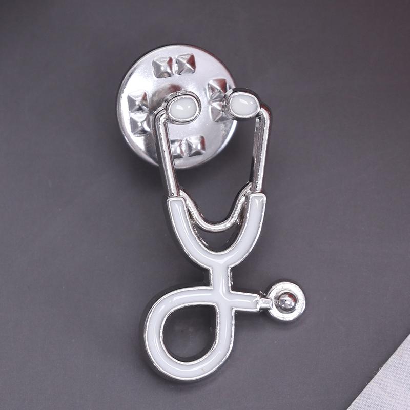 1 ks Brož Stetoskop Špendlík Lékař Sestra Límec Klopa Odznak Lékařský Dárek