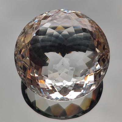 105.95 Carat Size Big Size Round Cut Beautiful White Glass Stone, Loose Stone, 32 MM Size Round Stone.