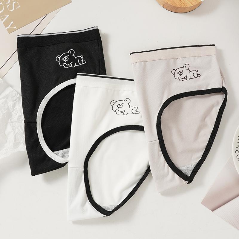 Mode Dames Mid Taille Verticaal Gestreept Katoenen Slipje Eenvoudige Comfortabele Slips Draagbaar ondergoed