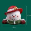 Resin Christmas Statues Cartoon Snowman Ornament Home Interior Snowman Figurines  Holiday