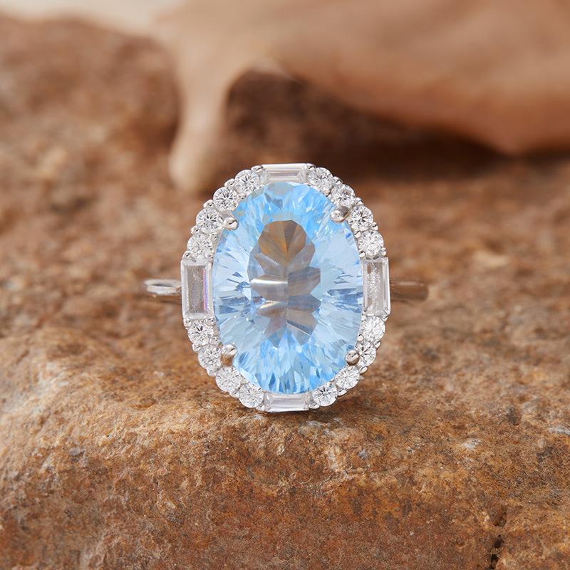 Anello Tesoro di Colore Artigianato Italiano Argento Sterling S925 Ametista Naturale Citrino Anello di Lusso Moda da Donna