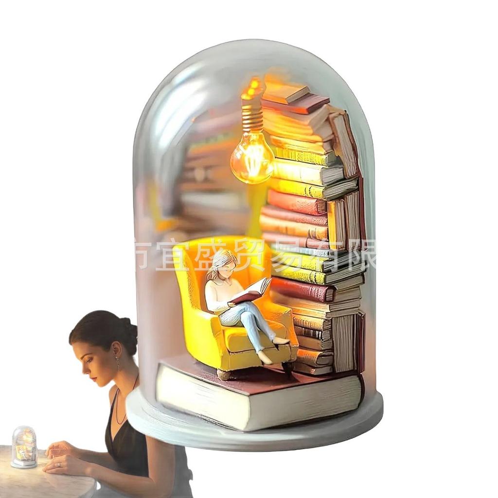Reader Night Light Reading In Test Tube Reader Ornament